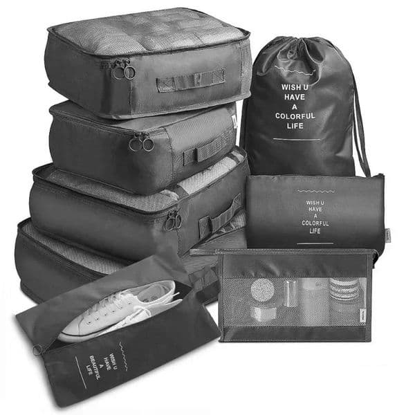 7-piece travel bag manager clothing luggage manager travel bag manager felt shoe manager bag packaging cube 250425