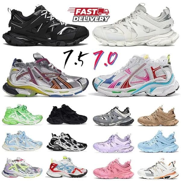 With Box Womens Mens Casual shoes Runner 70 75 Track 30 Multicolor Black White Designer Shoes Burgundy Trainers Loafers plate-forme Paris Luxury Sneakers