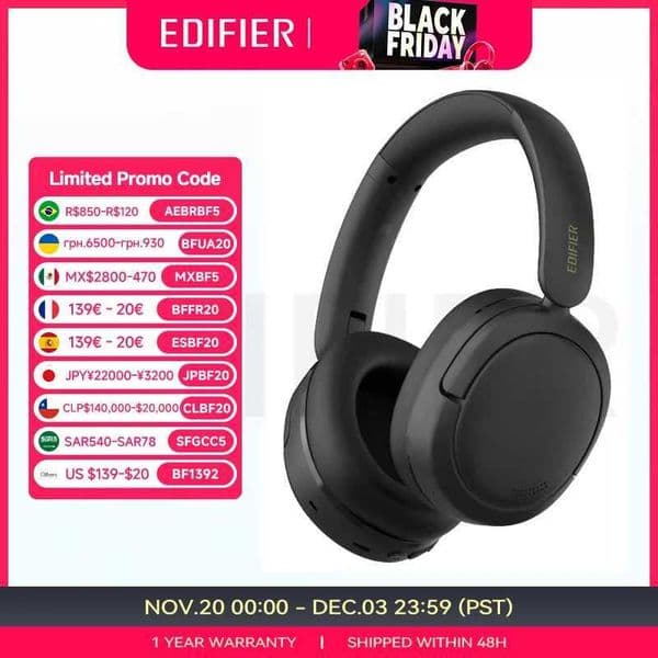 Edifier W800BT SE Wireless Headphones Earphones Over-ear Headset 54 Game Mode 45H Batter Life with MicM251126