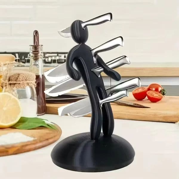 A spoof human-shaped knife rack a space-saving 5-knife storage device a household kitchenware for Christmas and Halloween 251126