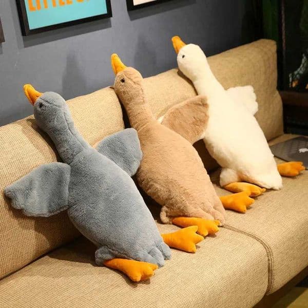 White Giant Goose Plush Toy Hug Stuffed Animal Duck Kawaii Large Sleeping Pillow Big Christmas Gift for Kid Car Chair DecorationT251126