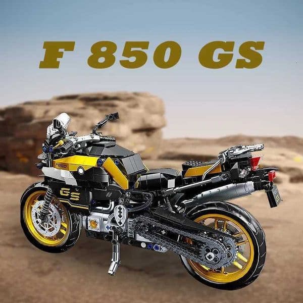 City F85 GS Motorcycle Model MOC Building Blocks Racing Car Motorbike Vehicle Bricks Desktop Decoration Assembly Kids Toys GiftsT251126