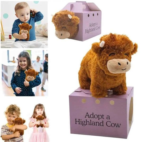 Hot Bl Legend Plushie Realistic Plush Fluffy Highland Cow Soft Toy Stuffed Doll Z260131