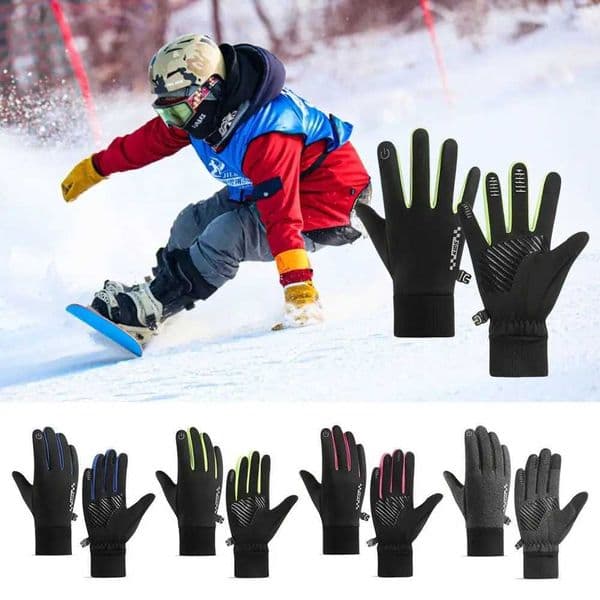 Cute Non-slip Winter Gloves Full-finger Thicken Cycling Riding Mittens Plus Velvet Warm Children Bicycle Gloves for Boys GirlsW251126