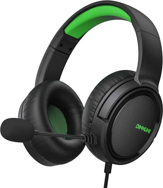 BINNUNE BG02 Gaming Headset with Mic for Xbox Series XS Xbox One PC Switch Wired Gamer HeadphonesM251126