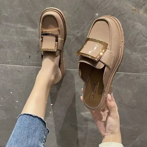 Ddmysports Beige Shoes For Women Summer Outside Mules Job Sandals Woman Slippers Slides Low Heel Easy Wears I Top Designs Luxury Outdoor Shoes