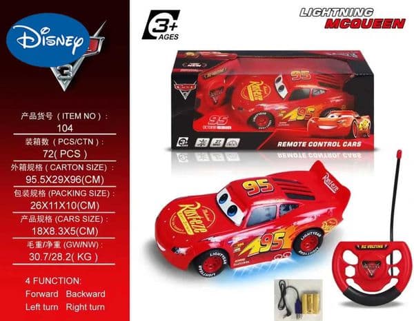Disney Pixar Cars 3 Remote Control Electric Toy Car Lightning Mcqueen Kids Gift Cartoon Sports Car Model Rc Vehicle For Children H251127