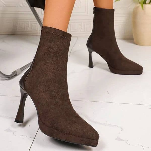 Ddmyoutdoor Autumn Winter Thick Heel Women Fleece Lined Ankle Boots Concise Square Toe Shoes Ladies Party Dress Warm Short Botas Para Mujer Outdoor Shoes