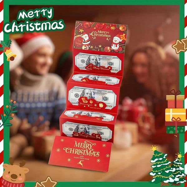 Christmas Cash Gift Envelopes New Year Creative Christmas Card Surprise Envelope 6 Slot Christmas Money Wallet Holiday Gifts Z251127