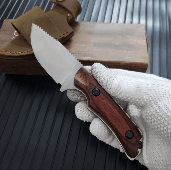 2Models 15017/15018 Fixed Blade Knife 2.79 S30V Drop Point Wood/Green G10 Handles outdoor EDC Tools