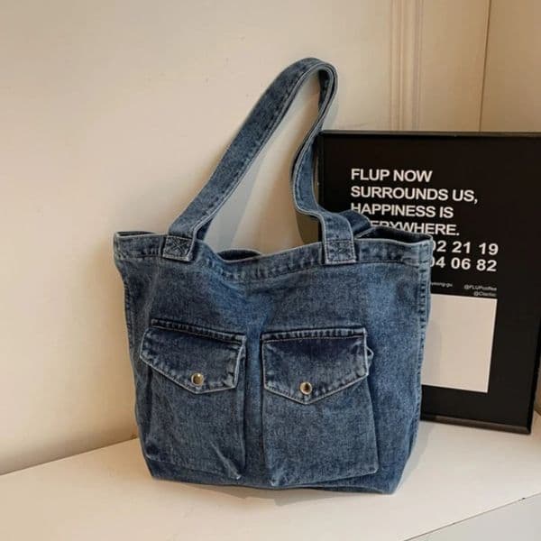 Retro n Womens Denim Shoulder Bags Large Capacity Ladies Travel Handbags College Girls Book Tote Shopper Bag 251126BANJIA