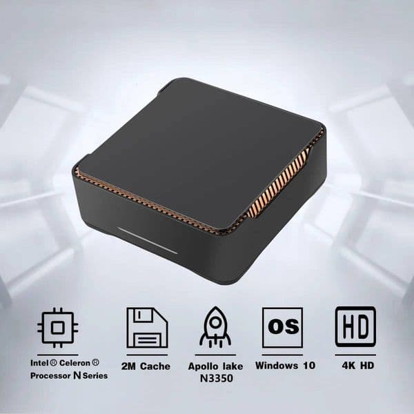 SZBOX AK3V Intel N3350 Win 10 4GB LPDDR3 64GB EMMC M2 25SATA SSD WIFI50 BT42 Mini PC RJ45 Gaming Office Desktop Computer