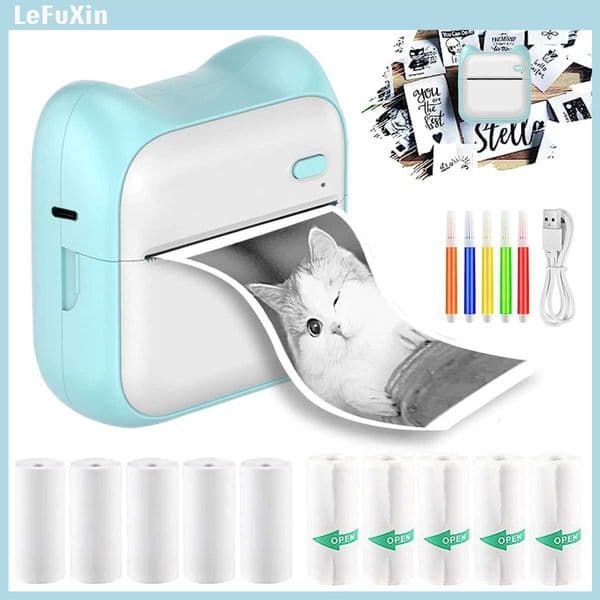 Portable Mini printerthermal pocket Label printer for Android or IOS APP inkless sticker printer suitable for he off H251127