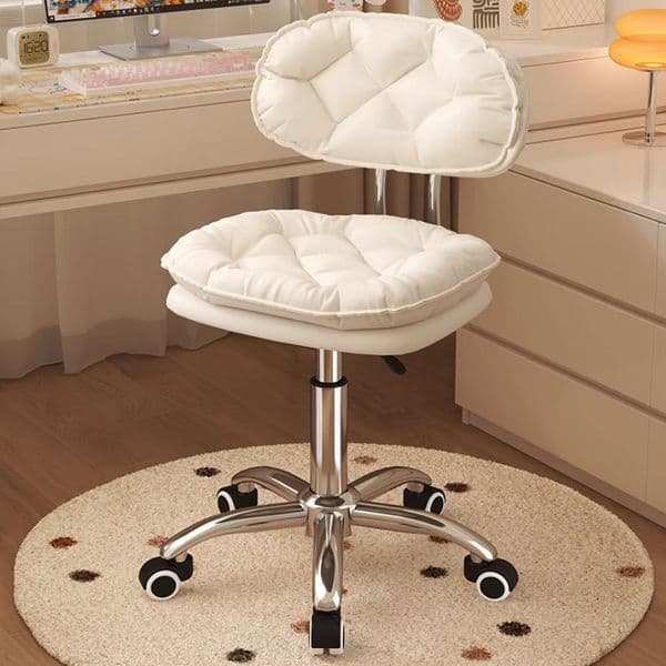 Home computer chair with padded backrest Swivel desk chair Student dormitory stool Adjustable height Rotating office chair