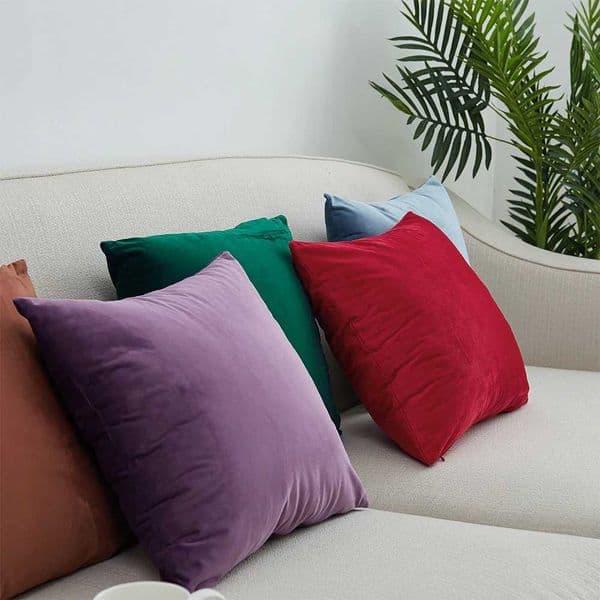 Customized Size Dutch Velvet 40/45/50/55/60cm Solid Color Pillow case Bed Sofa Cushion Cover Car Home DecorationW251127