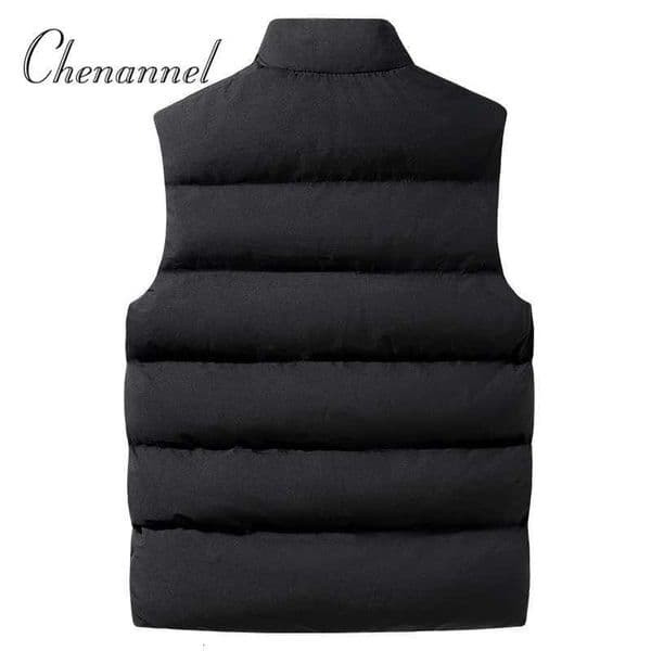 Autumn Stand-up Collar Casual Waistcoat Brand Clothing Mens Vest Jacket Warm Sleeveless Jackets Winter Waterproof Zipper CoatM251127