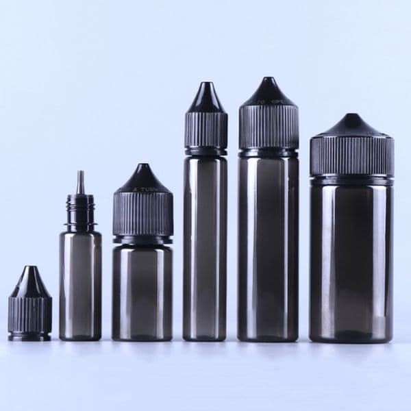 wholesale Black Empty Plastic Dropper PET Packaging Bottles 10ml 15ml 30ml 60ml 70ml 100ml 120ml V3 Chubby Bottle E Liquid Eyedrops Cosmetic With Tamper