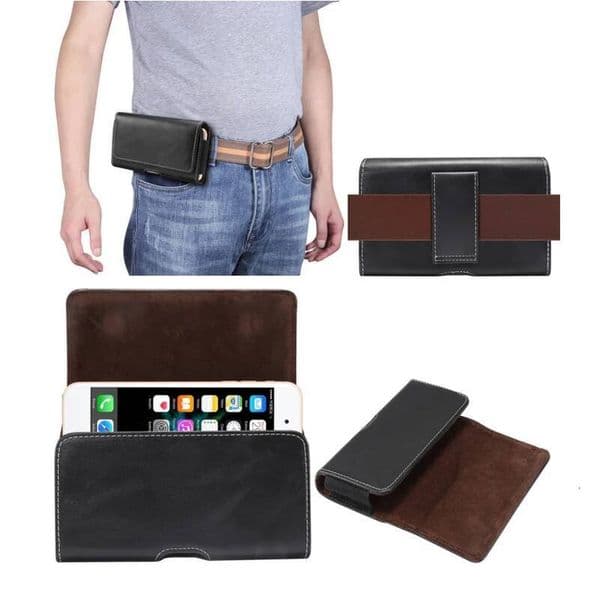 4.7-7.2" PU Leather Mobile Phone Pouch Smartphone Bags Belt Clip Case Bag For iPhone Samsung Huawei LG Sony Waist Packs