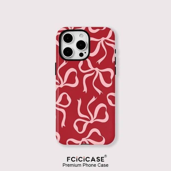 Lovely Bow Phone Case iPhone 16 15 14 13 12 11 Pro Max Plus For Magsafe Wireless Two in one Magnetic Back Cover