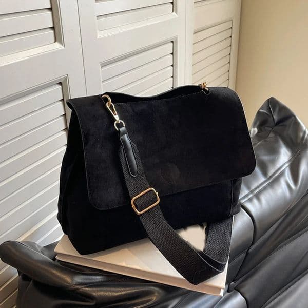 Retro Autumn Winter Frosted Brown Suede Shoulder Crossbody Bag Womens Large Capacity Handbags Tote 251126