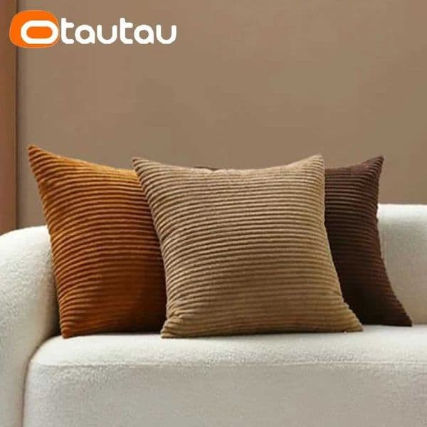 OTAUTAU Cotton Corduroy Cushion Cover Without Insert Throw Pillowcase 30x50/40x40/45x45/50x50/55x50/60x60cm KD024W251127