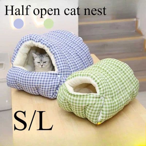 Foldable Winter Pet Sleep Bed/Bag for Cats Dogs Thickened Semi-Enclosed Design Soft Indoor Christmas/Warm in autumn /winterM251127
