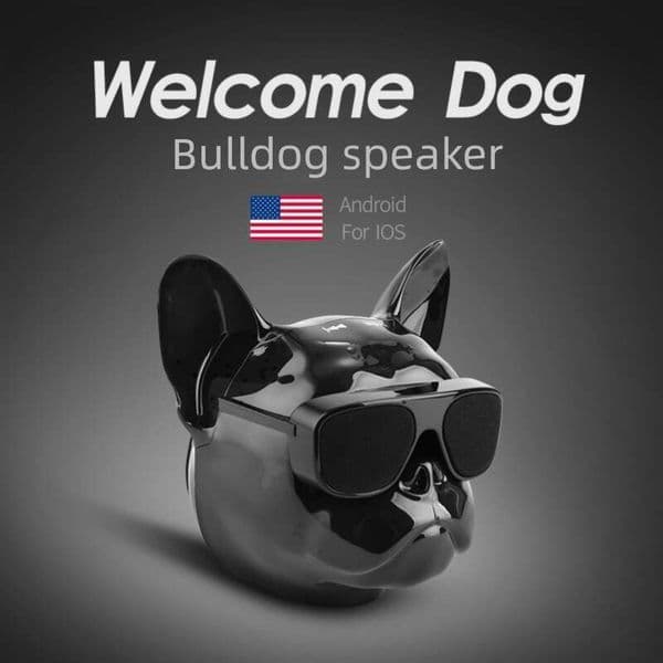 Creative French Bulldog Touch Portable Series HIFI Dog Head Wireless Bluetooth Speaker Heavy Bass Gift