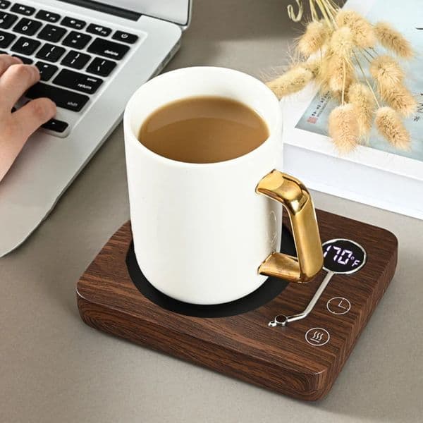 Smart Coffee Mug Warmer Electric Heating er for Milk Tea Water 3 Temperature Setting Timingoff Cup Heater Keep Drinks Warm 251126BANJIA