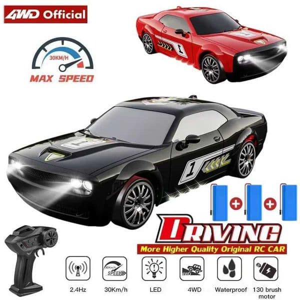 4WD Drift Racing RC Car with LED Light High Speed 24G Radio Remote Control 4x4 Race Sports Cars for Kids Toy Gift Y251127