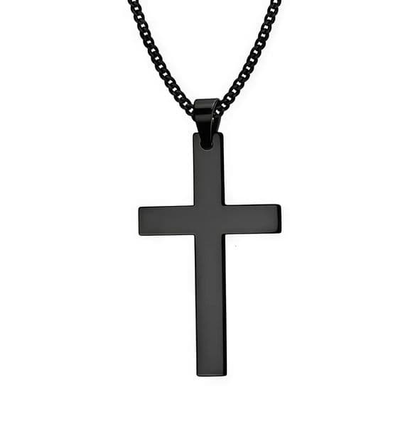 17X32mm Fashion Stainless Steel Cross Pendant Necklace Unisex Link Chain Charm Hip Hop Jewelry for Boys Girls Cool Gift 251125