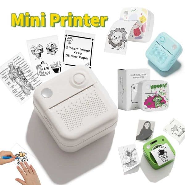 D2 D3 Error Printing hine Portable Printer Thermal Paper Labels Maker Kids Toys Gifts Mini Printers for Photo Printing H251127