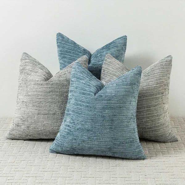 Textured Chenille Throw Pillow Covers Soft Striped Cushion Case for Home Couch Sofa Bedroom Living Room DecorW251127