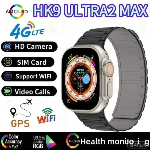 HK9 Ultra2 Max Smart Watch Men AMOLED SCREEn ChatGPT NFC BT Call 2GB ROM Watches Gps PK HK8 HK9 Pro Max Smartwatch MenW251128