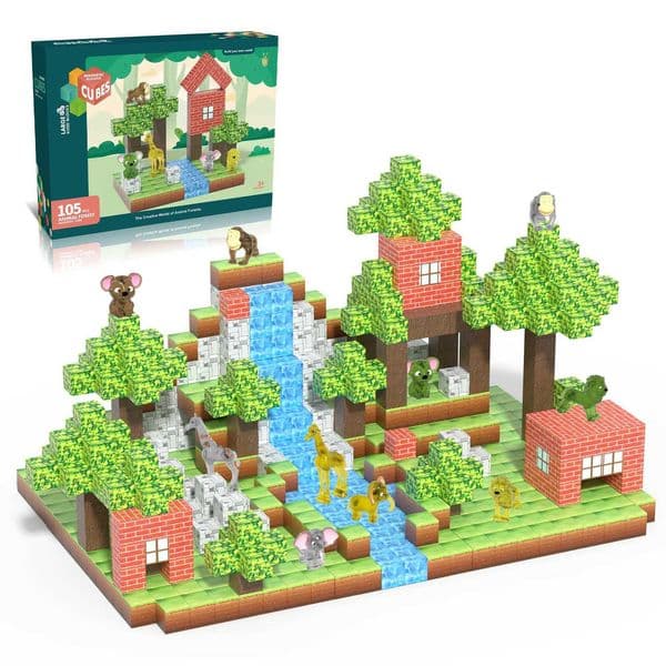 Magnetic Building Blocks Forest Animal World STEM Learning Building Blocks Toys Gifts Fun Stress Relief Toys for Children Over 3 Y251128
