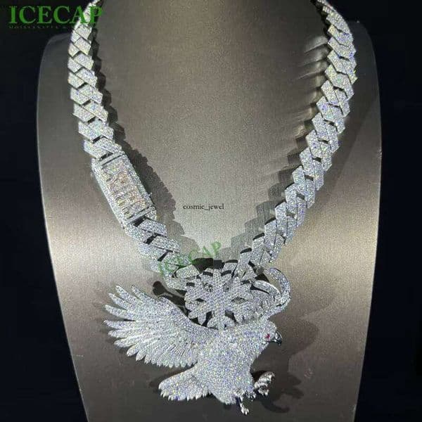 Hip Hop Jewelry Men's Ice 18K Letter IGI Pure Sier 14K VVS Silicon Stone Number Name GRA Initial Pendant 5f