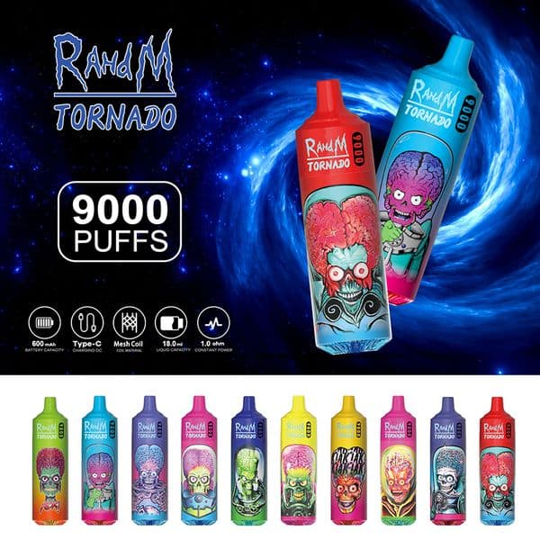 Wholesale K16 RAHDM Disposable Vape 9000 Puff BANANA ICE flavor 2% nicotine(2mg/ml) Ship form EU