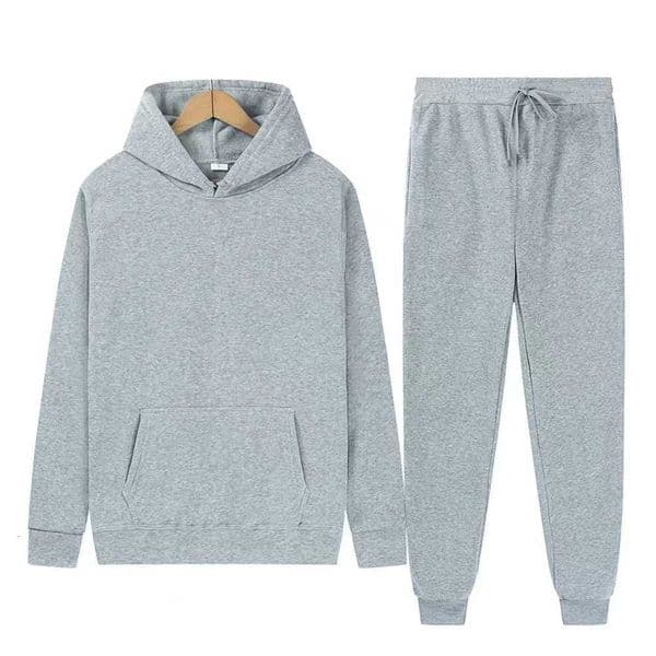Mens Autumn and Winter New Solid Color Hoodiepants Two-piece Set Fashionable Casual Sports Set Size S-3XLXJ251127