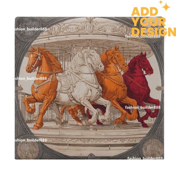 Custom H Pad core material Horse Pattern Luxury Foam Seat Cushion Chair Pad Office Chair Cushion for Enhanced Comfort Posture Support Ideal for Office Cushion H13