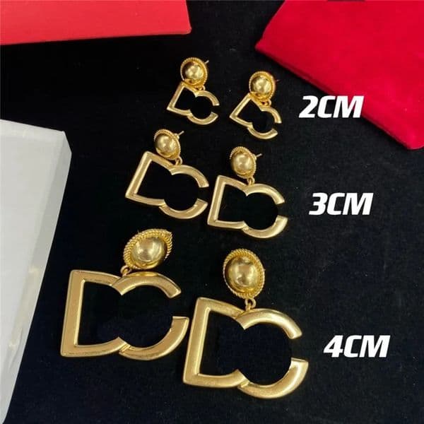 New Fashion Classic Gold Letter Pendant Earrings for Women's Brand Designer Simple Jewelry 2.3.4CM Optional High Quality Box
