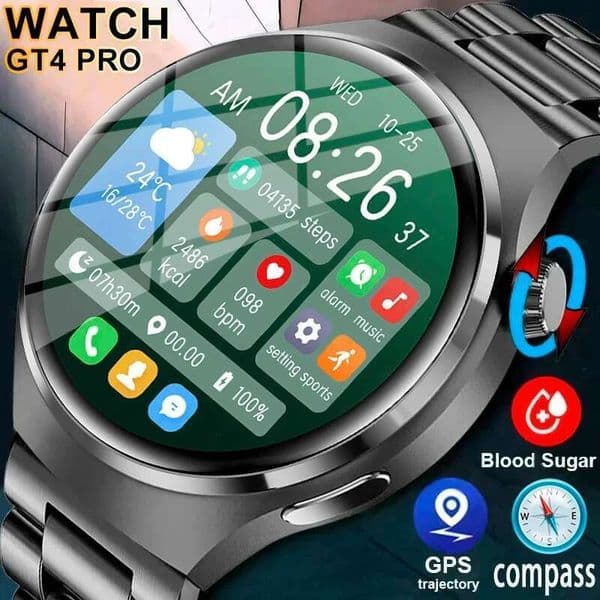 2025 New For HUAWEI 4 PRO Smart Watch Men NFC GT4Pro AMOLED HD Screen Bluetooth Call GPS Heart Rate Sport Smartwatch Women