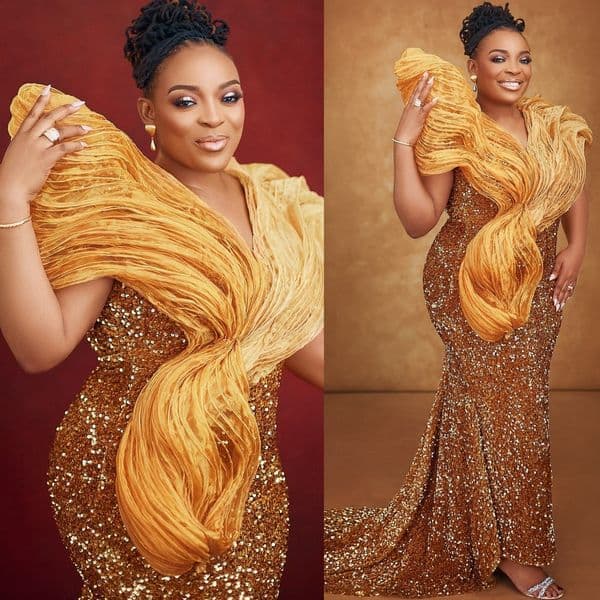 Aso Ebi Gold Mermaid Prom Dresses 2026 V-neck Stylish Sequined Evening Formal Party Second Birthday Engagement Gowns Plus Size Dress For Special Occasions