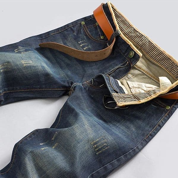 Casual Jeans Men Business Straight Stretch Denim Pants Trousers Slim Fit Classic Cowboys Young Man 251126BJ