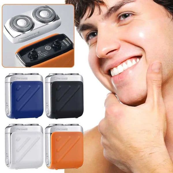USB Rechargeable Rotary Dual Ring Electric Shaver Electric Razor for Men Portable Shavers Razor with Ipx7 Waterproof Wet/Dry X251128