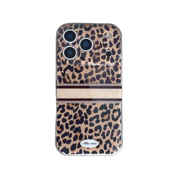 Leopard Print Phone Case iPhone 17 Pro Max Compatible with Apple 16 New Full Coverage Soft Edge Hard Protective Case