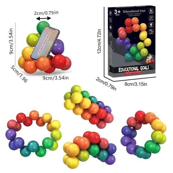 Fidget Toy Educational Color Ball 3D Puzzle Montessori Game Matching Shape Toy for Children Training Sensory Kids Adult Gift Y251128