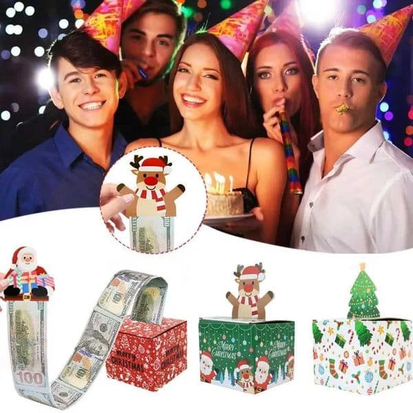 New Xmas Birthday Party Money Box Surprise Creative Money Case Unique DIY Candy Case Merry Christmas H251127