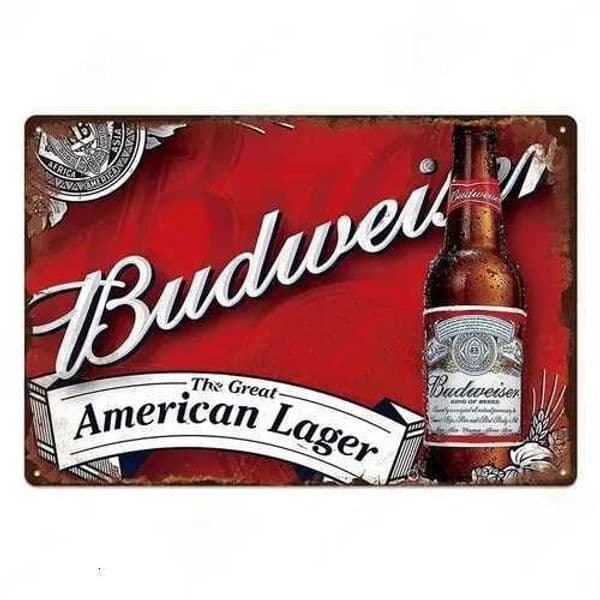 Vintage Metal Sign Man Cave Wall Art Retro Beer Decor American Lager Y251127