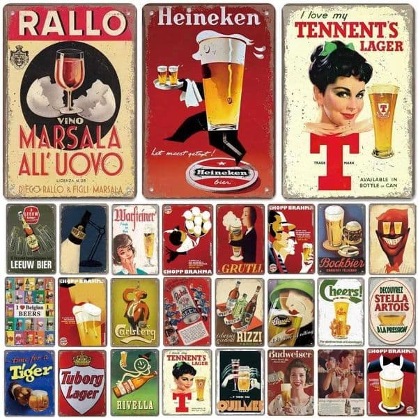 Aluminum Famous Beer Brand Poster Metal Sign Retro Belgian Dutch Beers Metal For Man Cave Bar Club Room Plaque Wall Art Decor Y251127
