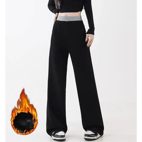 Winter Female Snow Warm Casual Pants s Fashion Plush High Waist Trousers Lady Comfortable Fleece Thermal Pants 251124