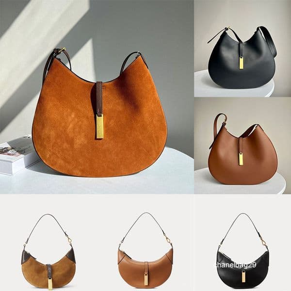 Evening Bags Evening Half Moon POLO ID Shoulder Bags Suede Leather Large Mini Designer womens Tote Clutch Handbags